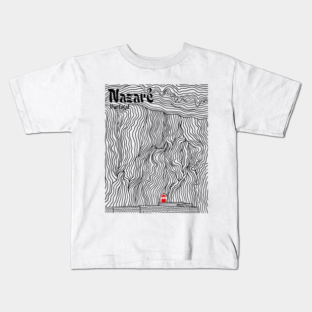 Nazare Giant Wave Kids T-Shirt by Yeaha